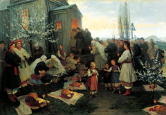 Waiting for the Blessing by Mykola Pymonenko