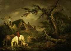 Watering horses by George Morland