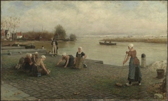 Weeding the Pavement by George Henry Boughton