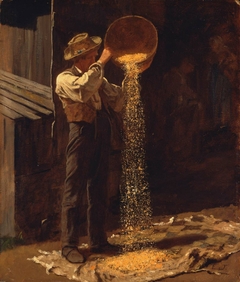 Winnowing Grain by Eastman Johnson