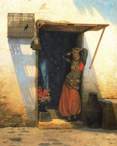 Woman of Cairo at her Door by Jean-Léon Gérôme