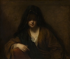 Young Lady with a Veil on Her Head by Jean-Baptiste Santerre