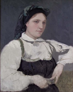 Young Woman in Costume from Setesdal by Olaf Isaachsen