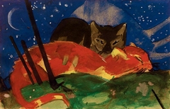 Zwei Katzen by Franz Marc