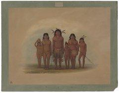 A Connibo Indian Family by George Catlin