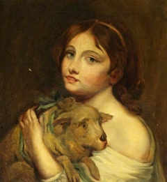 A Girl with a Lamb by Jean-Baptiste Greuze