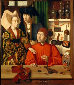 A Goldsmith in His Shop by Attributed to Petrus Christus