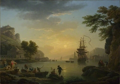 A Landscape at Sunset by Joseph Vernet