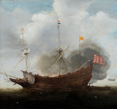 A Man o' War by Hendrick Cornelisz Vroom