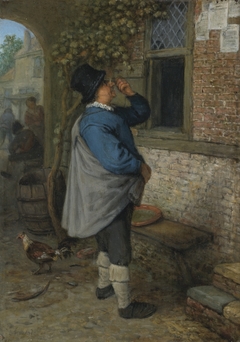 A Man reading the News (Sight) by Adriaen van Ostade