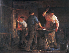 A Smithy in Hornbæk by Peder Severin Krøyer