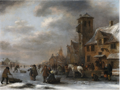 A Winter Scene by Nicolaes Molenaer