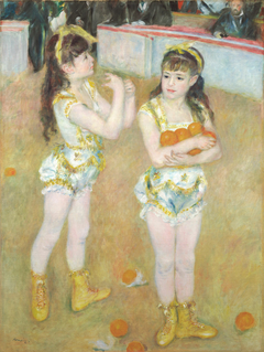 Acrobats at the Cirque Fernando (Francisca and Angelina Wartenberg) by Auguste Renoir