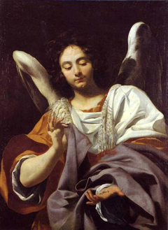 Ange portant les dés et la tunique by Simon Vouet