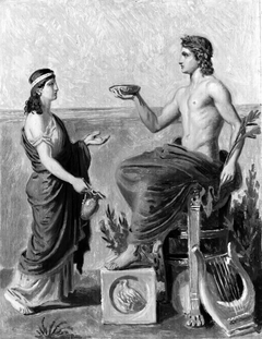 Apollo and Pythia by Constantin Hansen