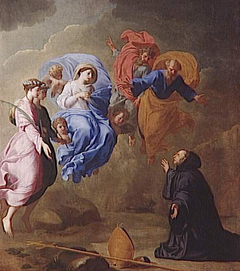 Apparition of the Virgin with Saint Agnes and Saint Thecla to Saint Martin by Eustache Le Sueur