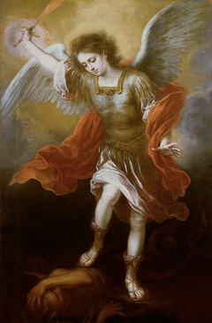 Archangel Michael plunges the devil into the abyss by Bartolomé Esteban Murillo