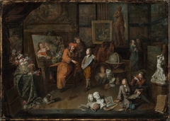 Artist's Studio by Balthasar van den Bossche