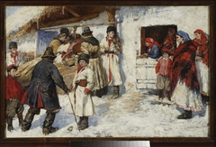 At the entrance to a tavern by Włodzimierz Tetmajer