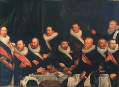 Banquet of the officers of the St. Joris civic guard in 1624 by Frans Pietersz de Grebber