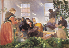 Before the King arrives by Anna Ancher