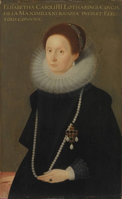 Bildnis der Elisabeth von Lothringen (1574-1635), erste Gemahlin des Kurfürsten Maximilian I. von Bayern (Schule) by Nikolaus Prucker