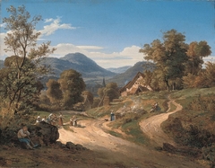 Blick von Kleingemünd auf Neckargemünd by Ernst Fries