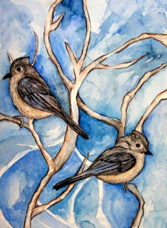 Blue birds by Janet Jaffke