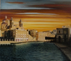 Bormla Malta Oil on Canvas by Benny Brimmer