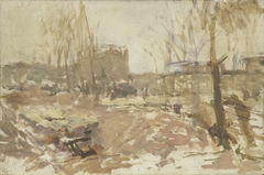 Bouwterrein aan de De Clercqstraat by George Hendrik Breitner