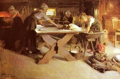 Bread baking by Anders Zorn