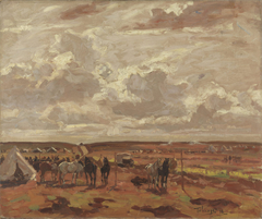 Camp at Agny by Algernon Talmage