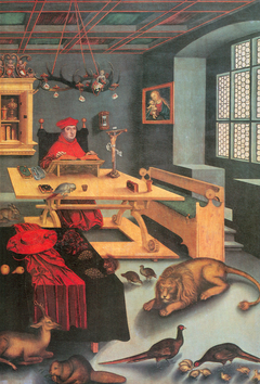 Cardinal Albrecht of Brandenburg as Saint Jerome by Lucas Cranach the Elder