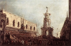 Carnival Thursday on the Piazzetta by Francesco Guardi