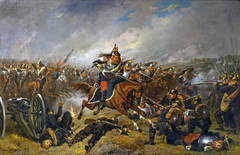 Charge of the cuirassiers by Théodore Levigne