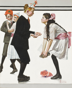 Children Dancing at a Party by Norman Rockwell