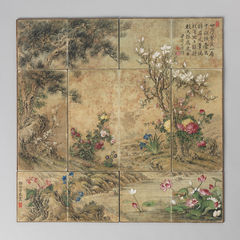 Chinese chessboard painted with flowers of the four seasons by Giuseppe Castiglione