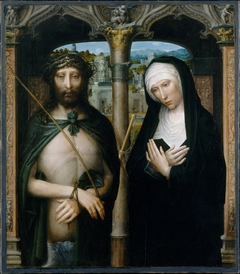 Christ Crowned with Thorns (Ecce Homo), and the Mourning Virgin by Adriaen Isenbrandt