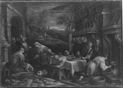 Christus bei Maria und Martha (Werkstatt) by Leandro Bassano