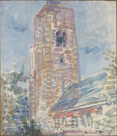 Church at Oostkapelle, nave and tower by Piet Mondrian