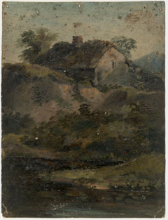 Country Scene with Cottage by William Howis senior