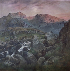 Cwm Idwal, Sunset by J T Parry