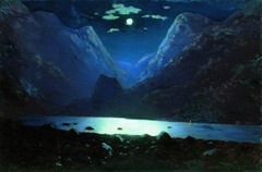 Daryal pass. Moonlight Night by Arkhip Kuindzhi