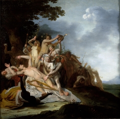 De dood van Orpheus by Nikolaus Knüpfer