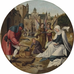 De Heilige familie by Cornelis Engebrechtsz