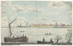 De stad Schoonhooven aan de Rivier de Rhyn in Holland by Jan Brandes