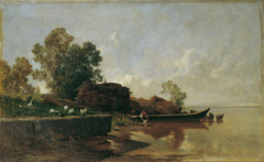 Die Fraueninsel im Chiemsee by Adolf Gustav Ditscheiner