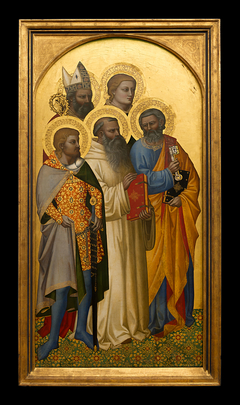 Die hll. Petrus, Julian(?), Stephanus und ein hl. Bischof by Nardo di Cione