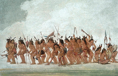 Dog Dance at Fort Snelling by George Catlin