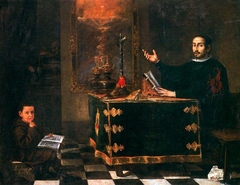 Don Miguel de Mañara leyendo la regla de la Hermandad de la Santa Caridad by Juan de Valdés Leal